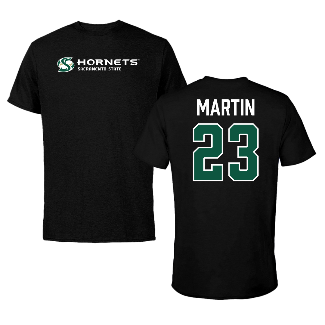 Sacramento State University Basketball (W) Black Tee - #23 Jaydia Martin