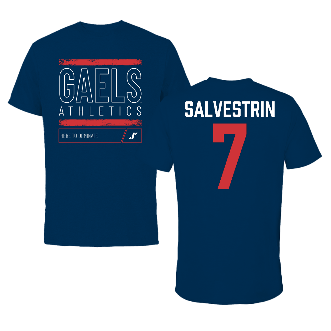 Saint Mary's College of California Soccer Navy Dominate Performance Tee - #7 Tessa Salvestrin