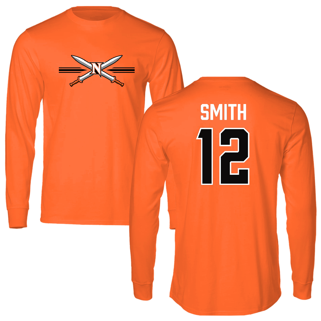 Northampton Community College Volleyball (M) Orange General Performance Long Sleeve - #12 Luke Smith
