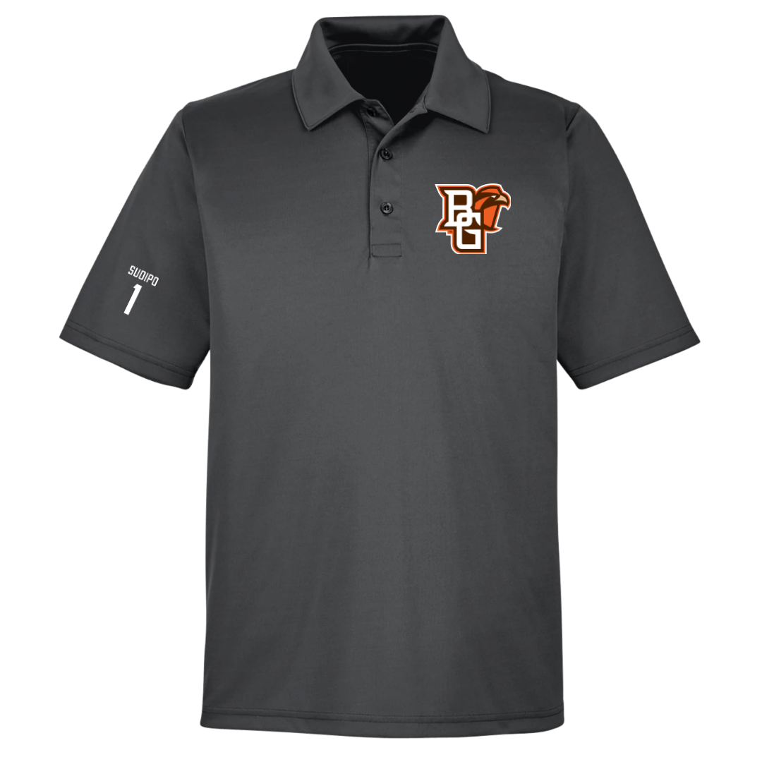 Bowling Green State University Football Dark Gray Polo - #1 Mateo Sudipo