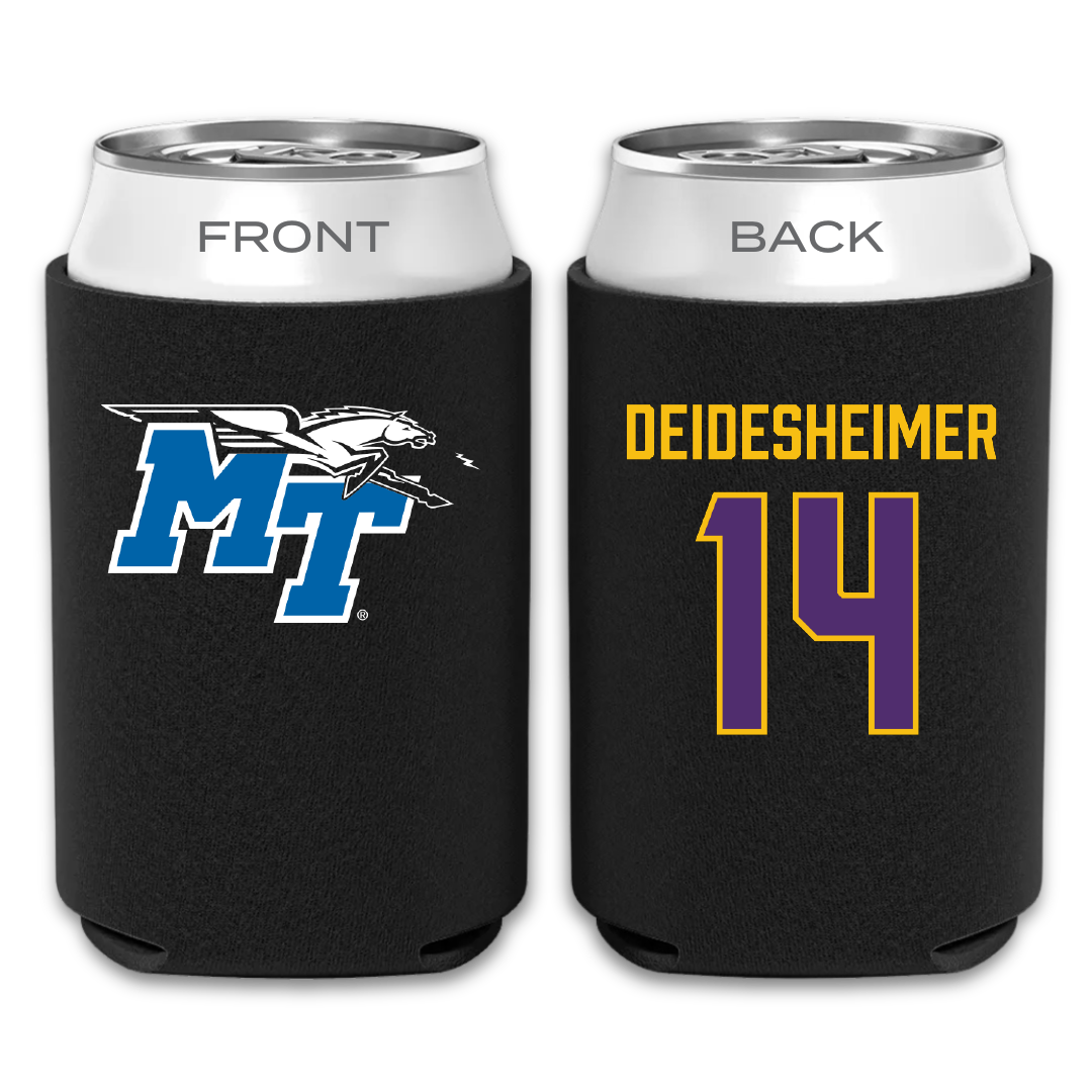Middle Tennessee State University Volleyball Black Can Cooler - #14 Payton Deidesheimer