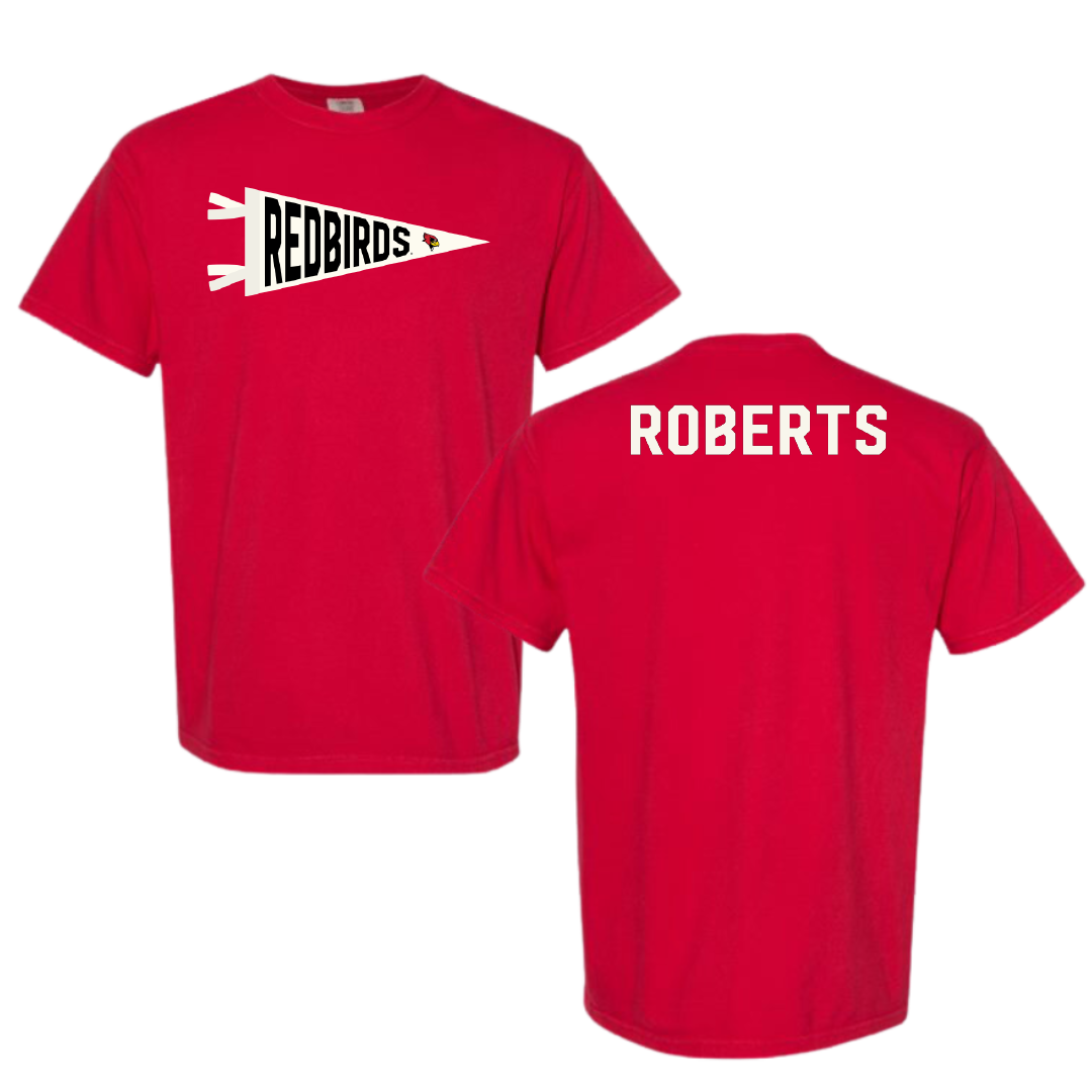 Illinois State University Track and Field Red Pennant Comfort Colors Tee - Windsor Roberts