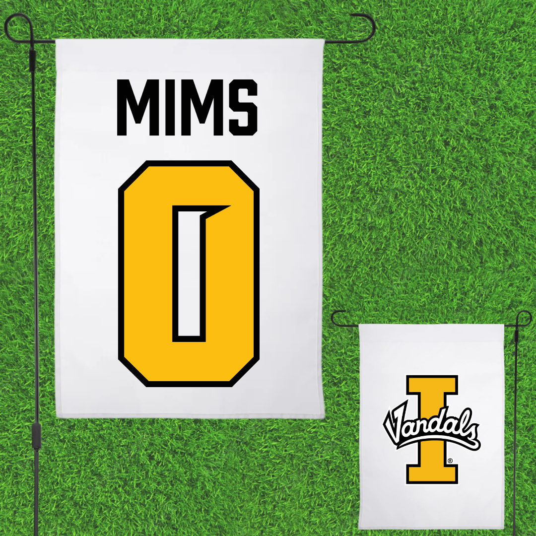 University of Idaho Basketball White Garden Flag - #0 Julius Mims