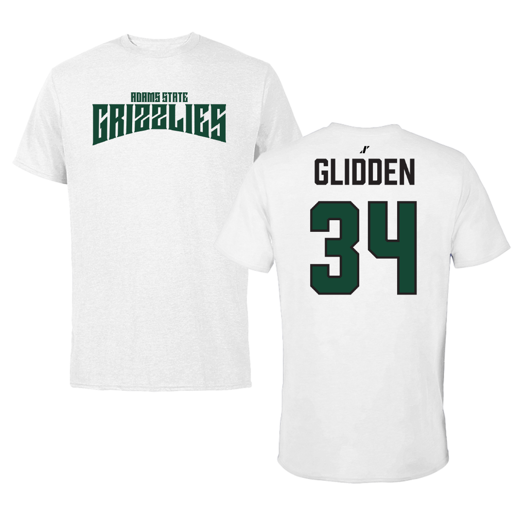 Adams State University Lacrosse (M) White Classic Tee - #34 Austin Glidden
