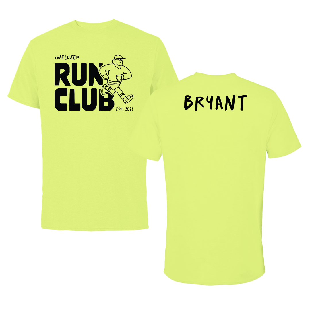 University of Illinois TF and XC Safety Yellow Influxer Run Club Performance Tee - Azariyah Bryant