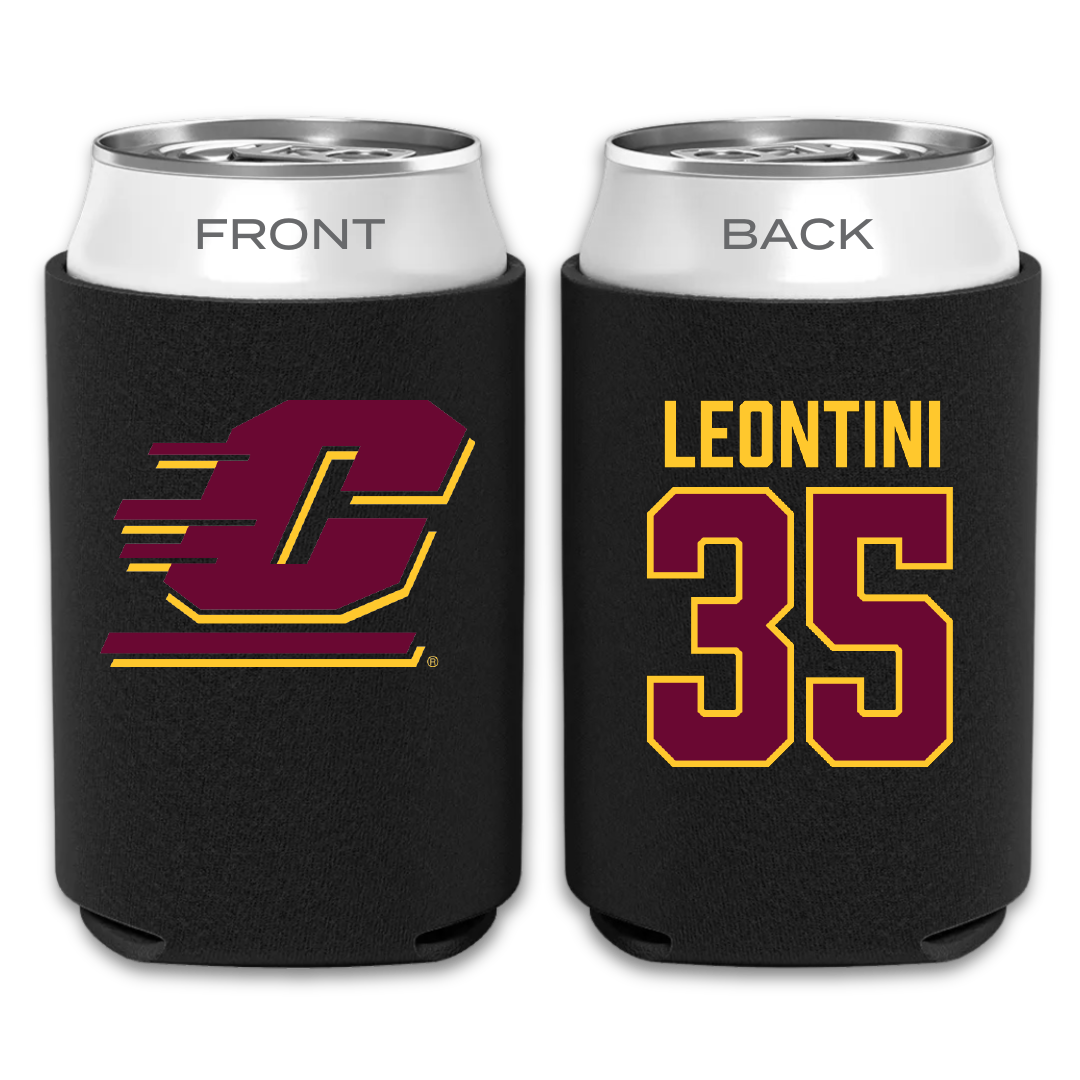 Central Michigan University Lacrosse Black Can Cooler - #35 Gianna Leontini