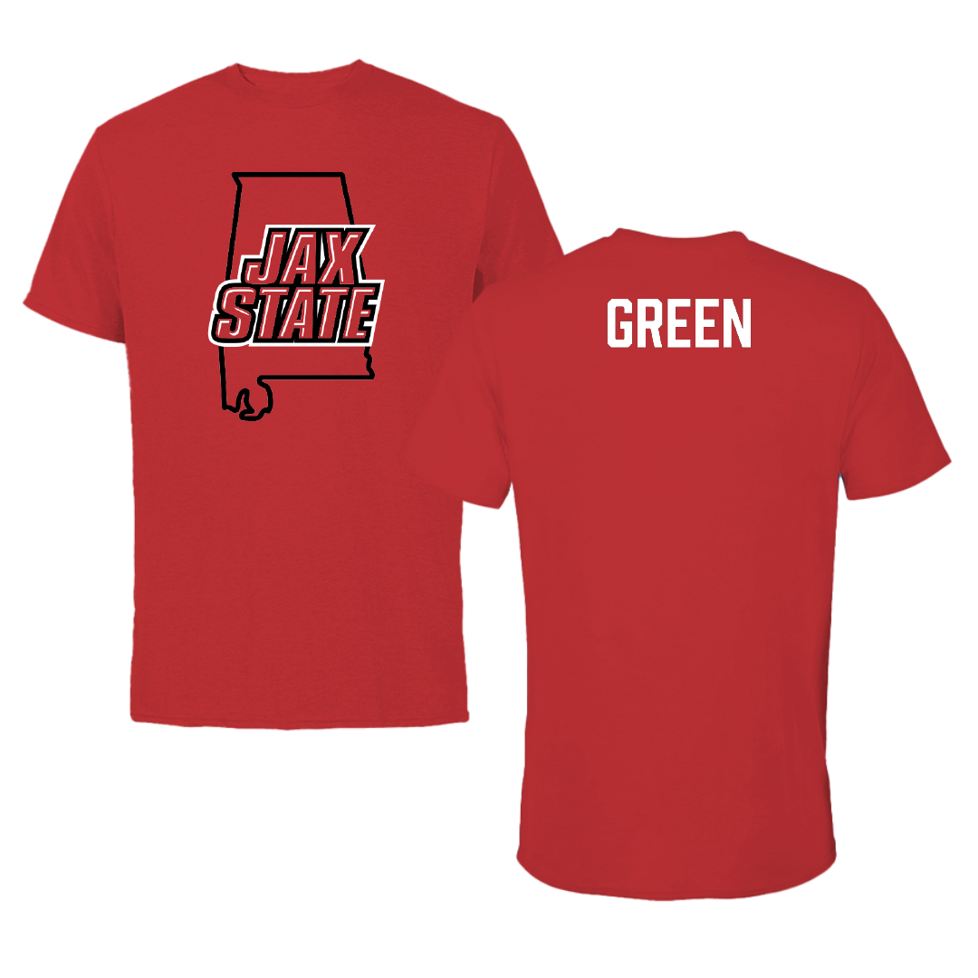 Jacksonville State University TF and XC Red State Tee - Sam Green