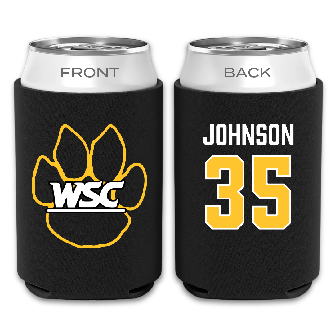 Wayne State College (Nebraska) Football Black Can Cooler - #35 Luke Johnson