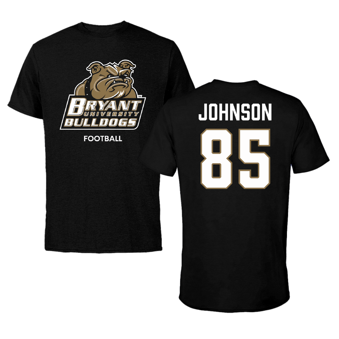 Bryant University Football Black Performance Tee - #85 Patrick Johnson