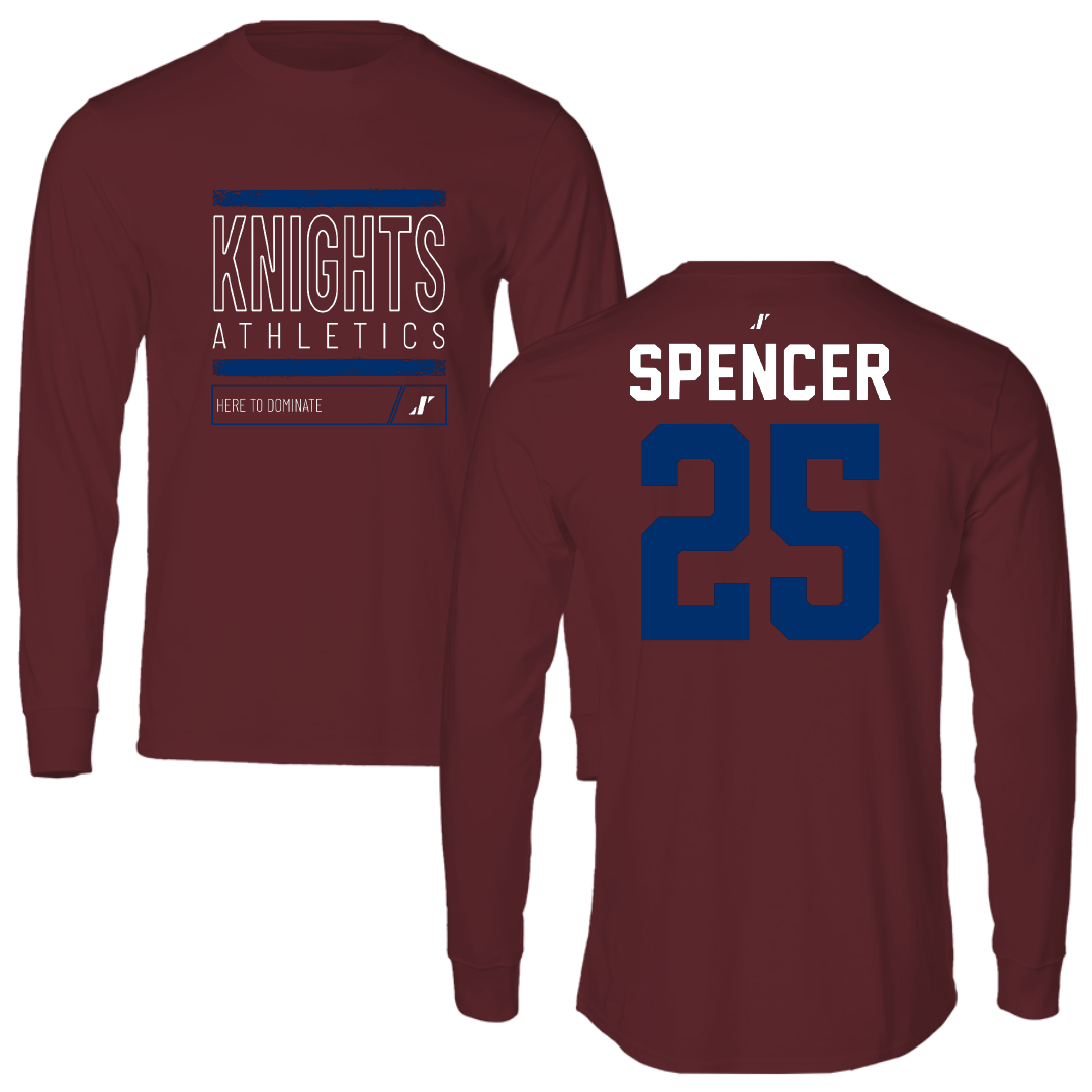 Fairleigh Dickinson University-Metropolitan Campus Lacrosse Maroon Dominate Performance Long Sleeve - #25 Jenny Spencer