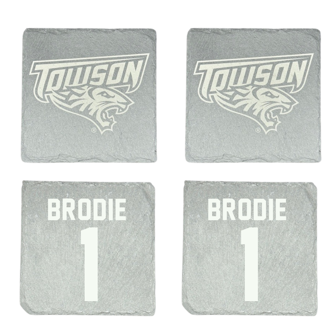 Towson University Football Stone Coaster (4 Pack)  - #1 Myles Brodie