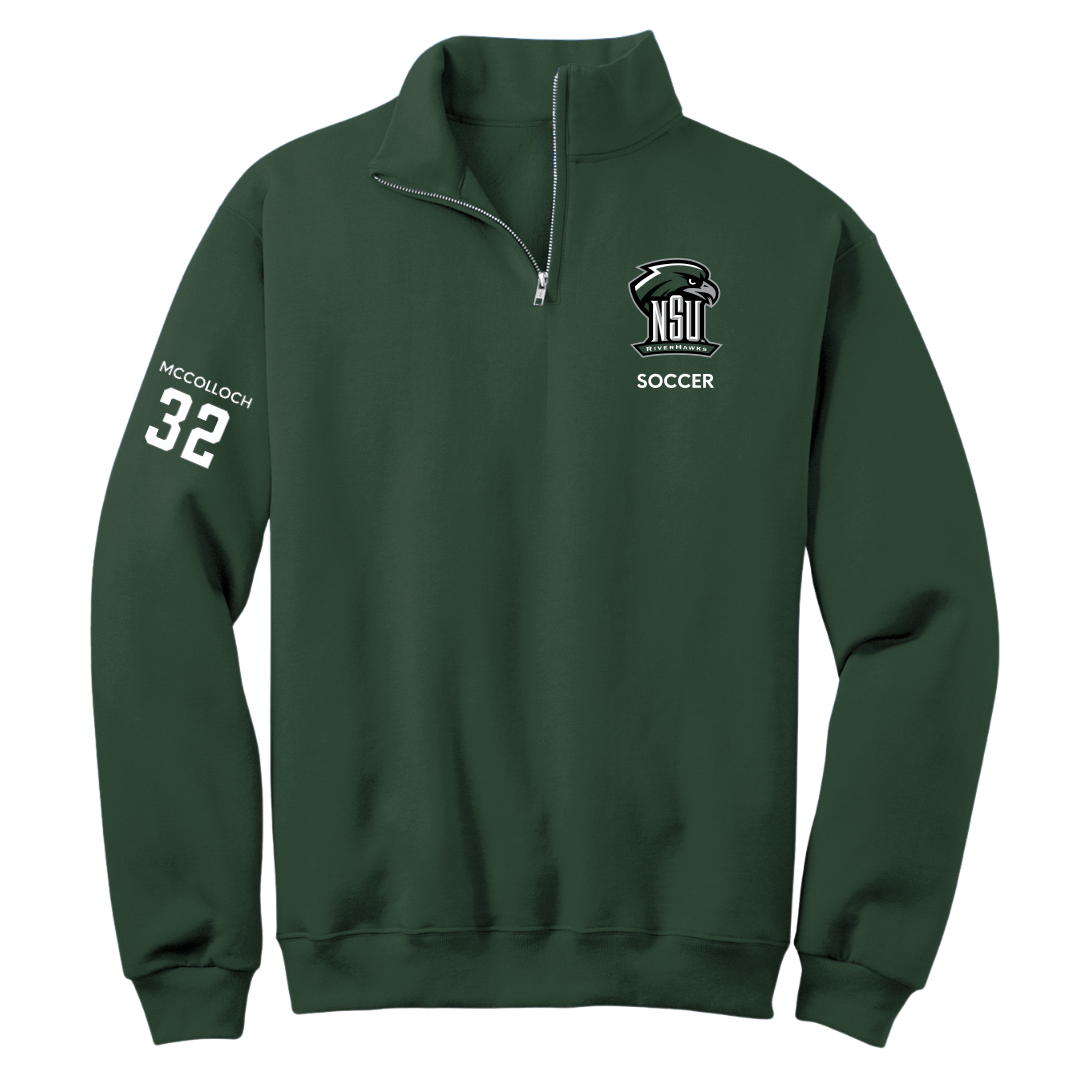 Northeastern State University Soccer (M) Forest Green Quarter-Zip - #32 Cameron McColloch