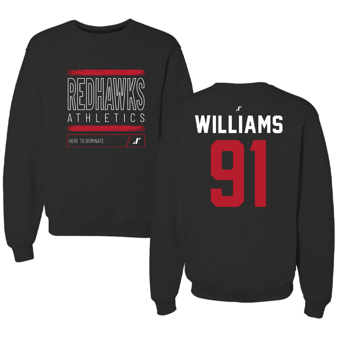 Miami University (Ohio) Football Black Dominate Crewneck - #91 Sam Williams