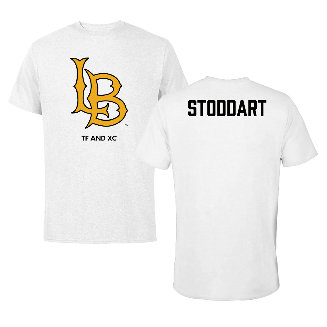 Long Beach State University TF and XC White Performance Tee - Grace Stoddart