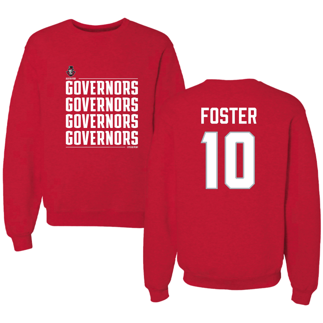 Austin Peay State University Basketball Red General Crewneck - #10 La’Nya Foster