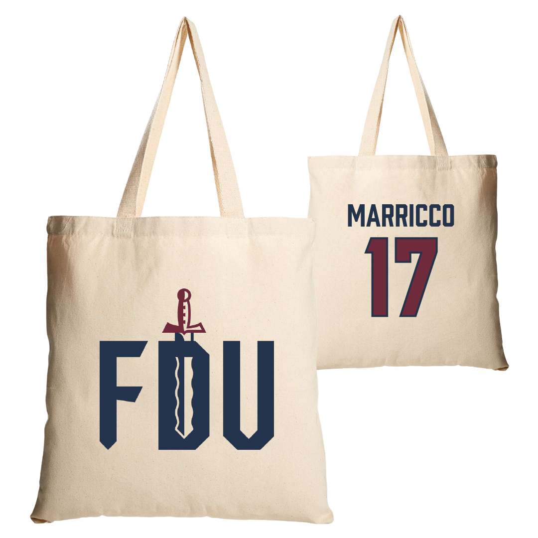Fairleigh Dickinson University-Metropolitan Campus Soccer Tan Canvas Tote Bag - #17 Madeline Marricco