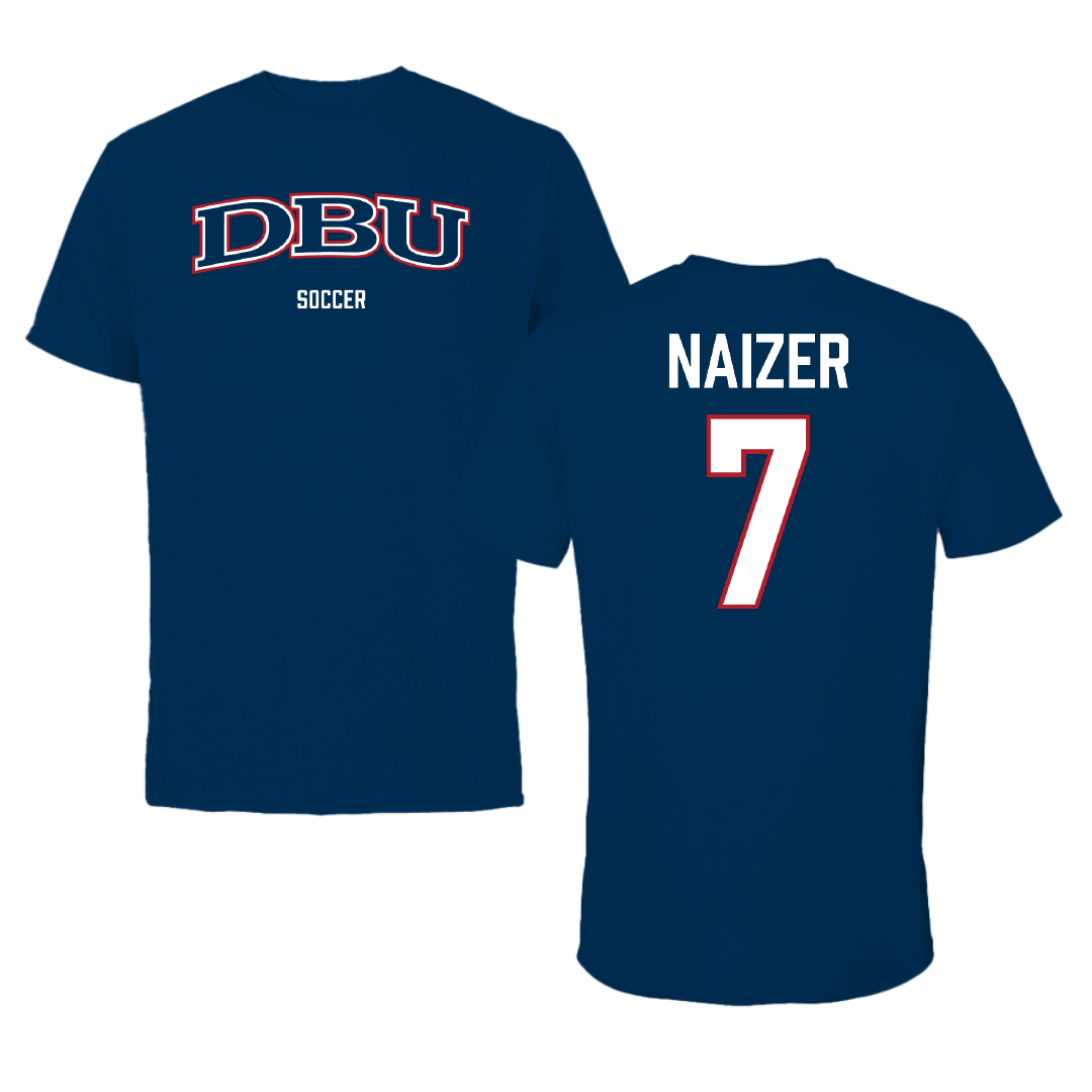 Dallas Baptist University Soccer (W) Navy Performance Tee - #7 Kaleigh Naizer