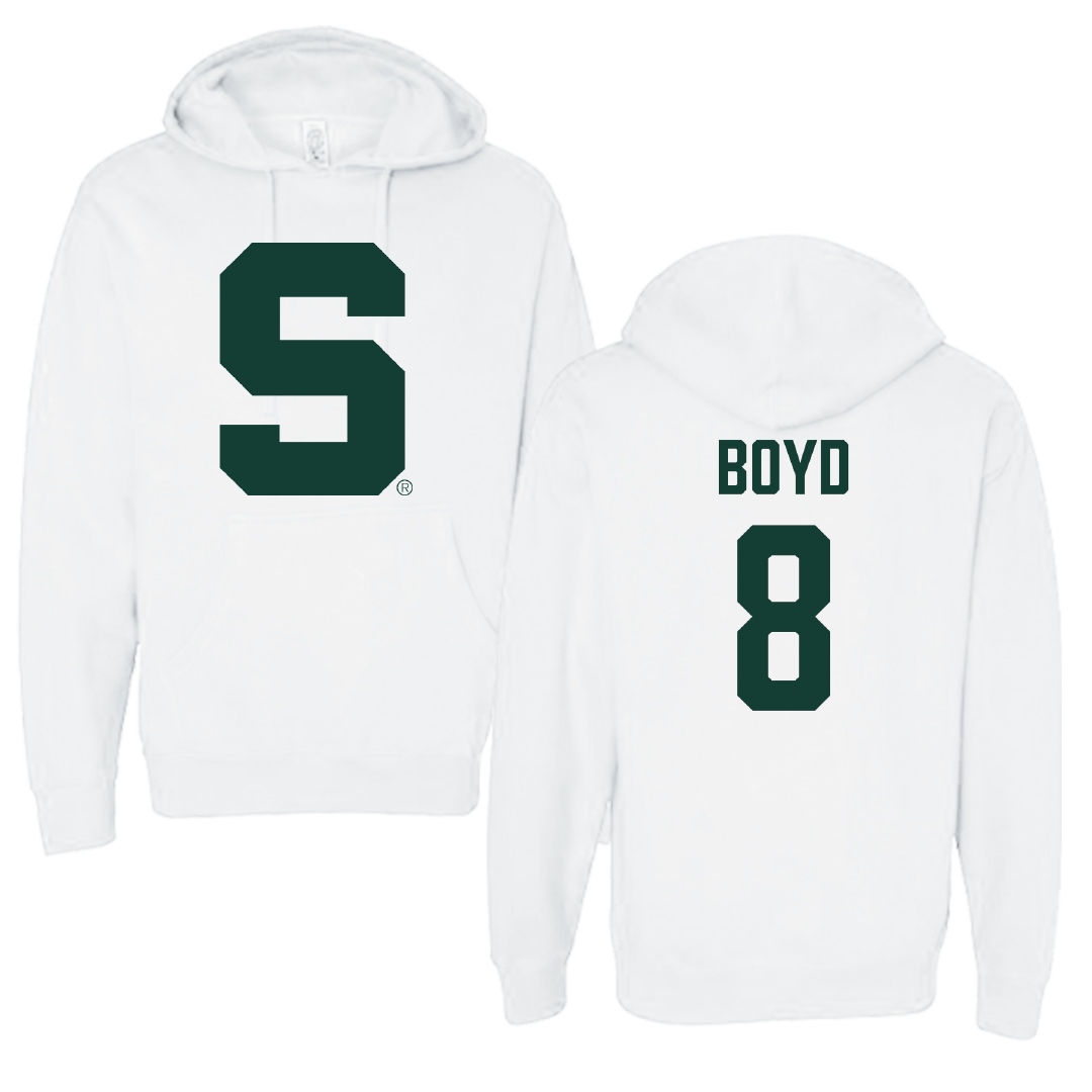 Michigan State University Football White Hoodie - #8 Evan Boyd