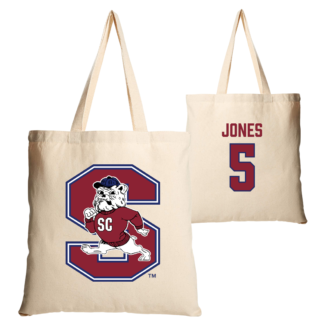 South Carolina State University Football Tan Canvas Tote Bag - #5 Tyler Jones