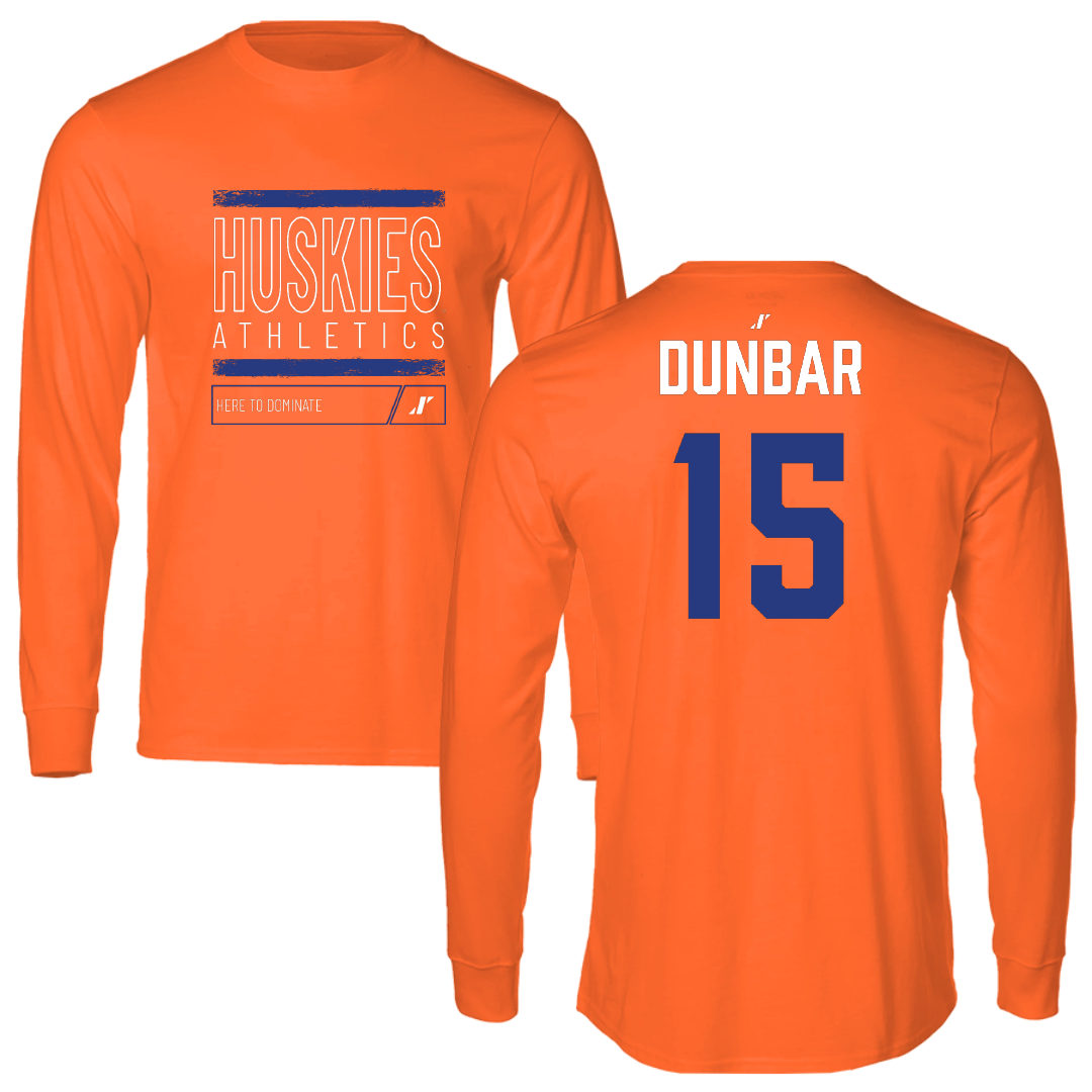 Houston Christian University Soccer (W) Orange Dominate Long Sleeve - #15 Brynn Dunbar
