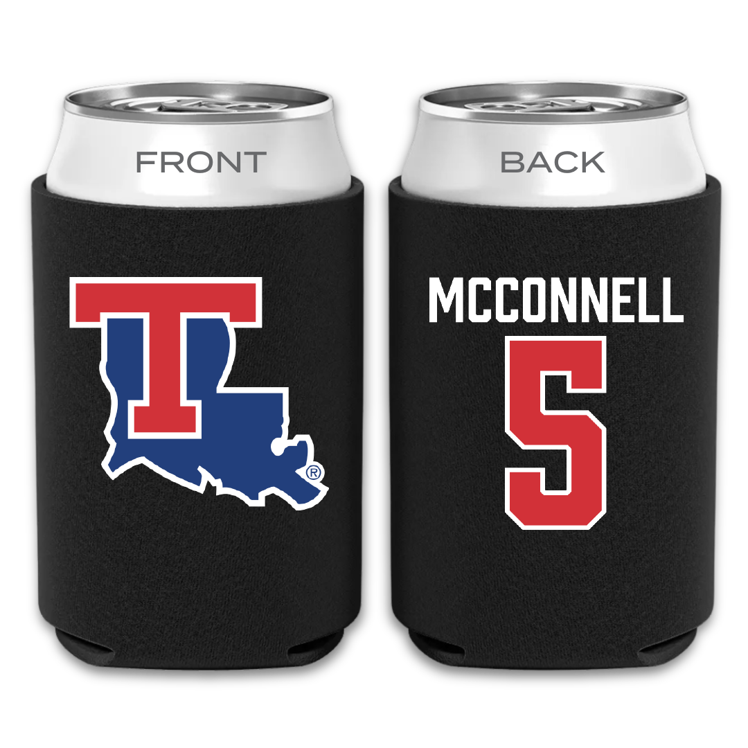 Louisiana Tech University Baseball Black Can Cooler - #5 Cole McConnell