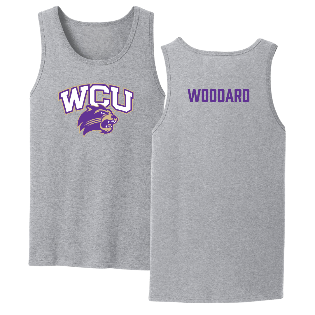 Western Carolina University TF and XC Sport Gray Tank Top - Sky Woodard