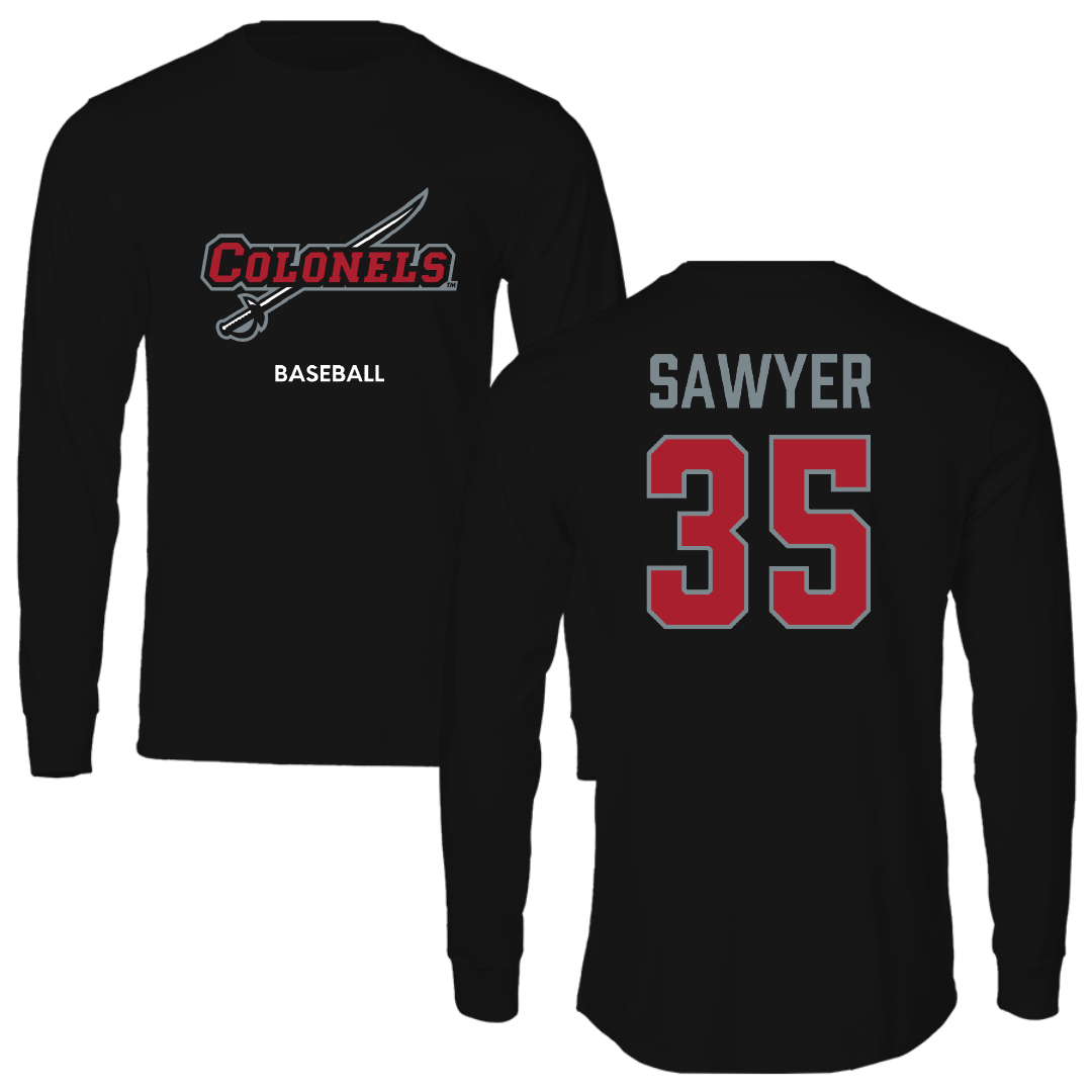 Nicholls State University Baseball Black Colonels Performance Long Sleeve - #35 Barron Sawyer