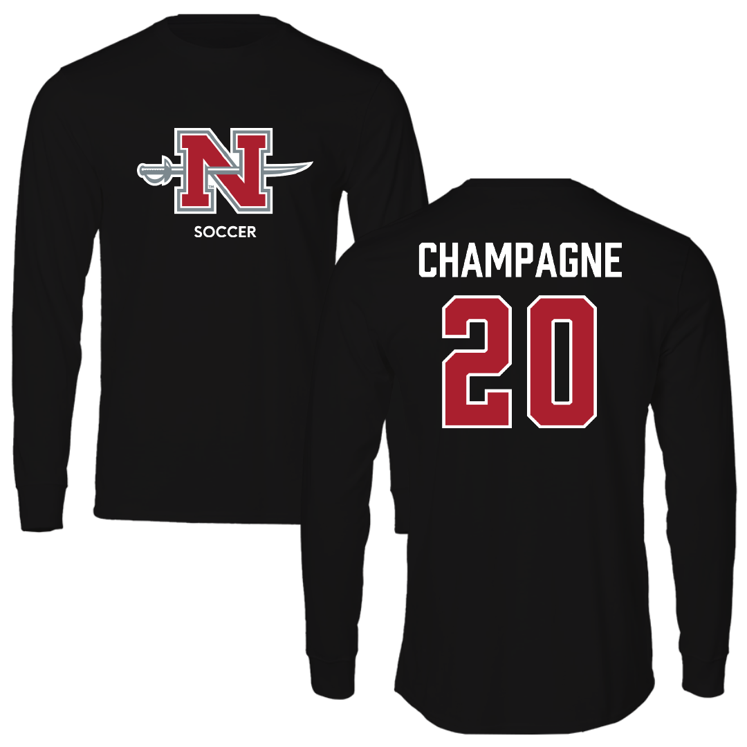 Nicholls State University Soccer (W) Black Mascot Long Sleeve - #20 Gabby Champagne