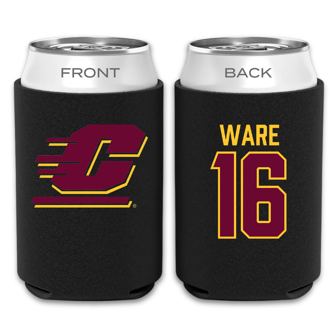 Central Michigan University Football Black Can Cooler - #16 Kyren Ware