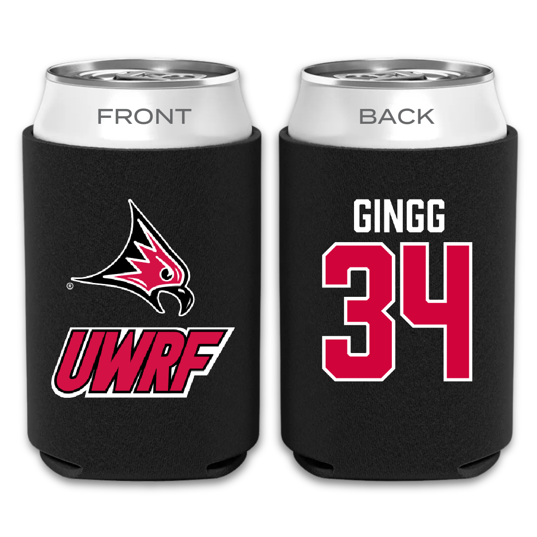University of Wisconsin-River Falls Football Black Can Cooler - #34 Conrad Gingg