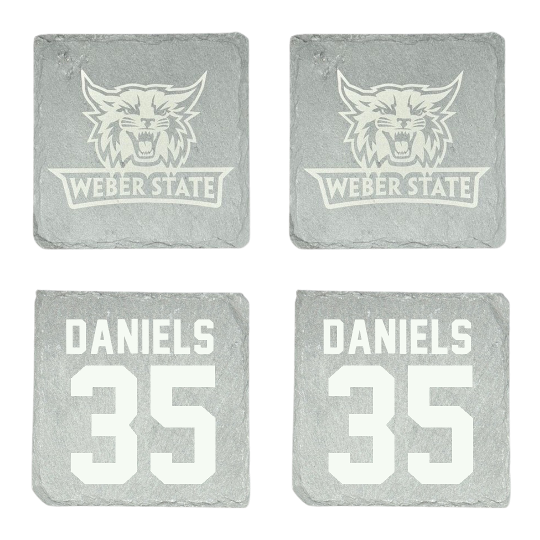Weber State University Football Stone Coaster (4 Pack)  - #35 Rishi Daniels
