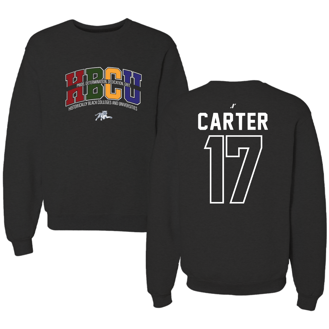 Jackson State University Volleyball Black HBCU Crewneck - #17 Kymorah Carter