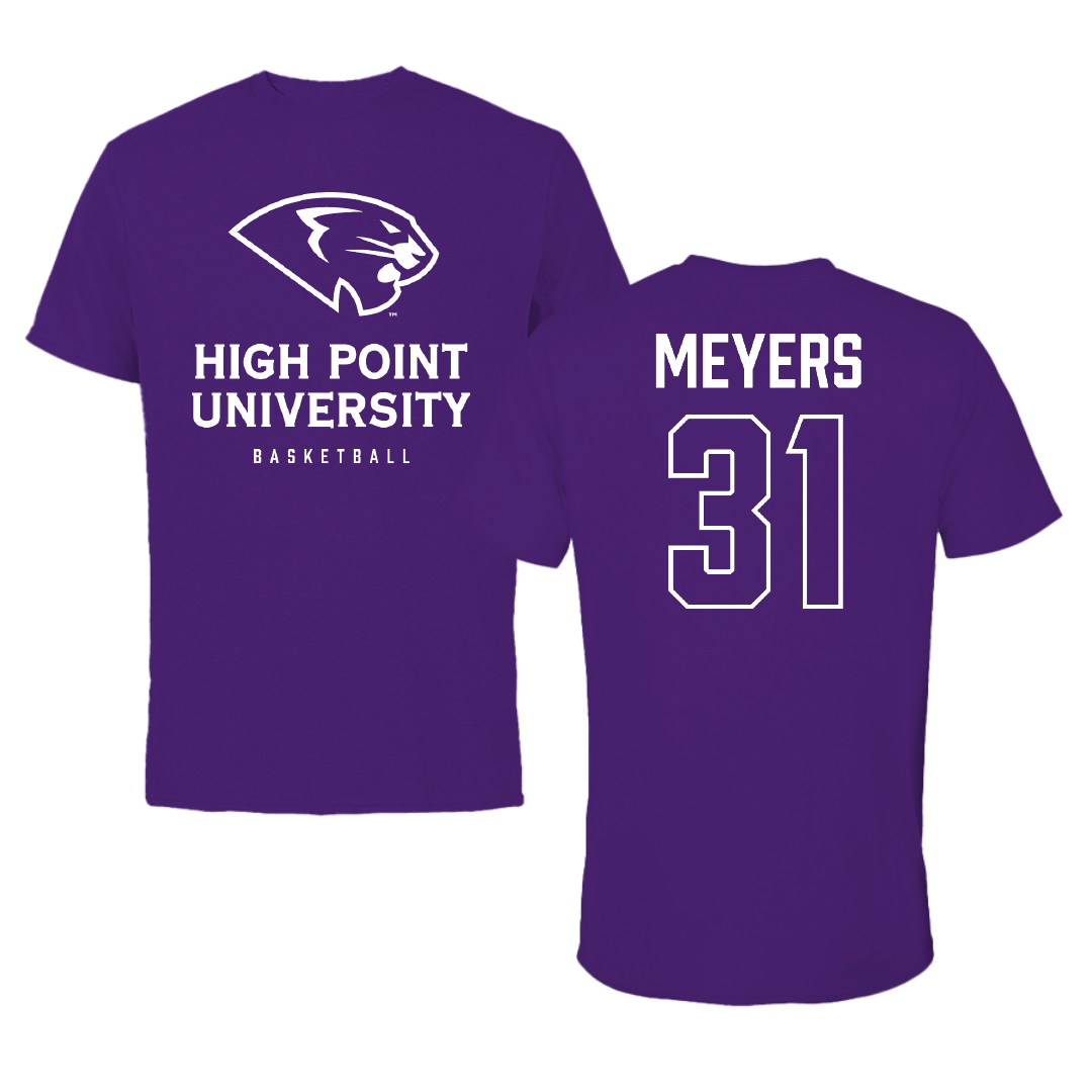 High Point University Basketball Purple Performance Tee - #31 Audrey Meyers
