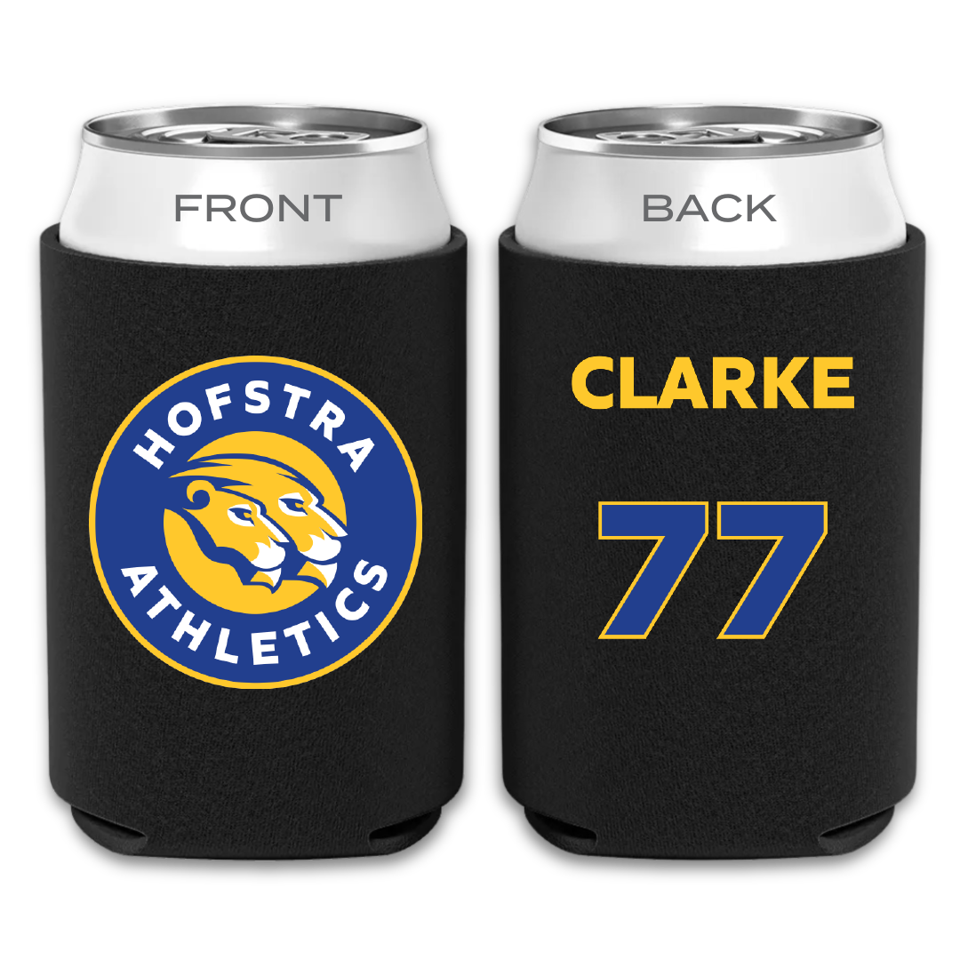 Hofstra University Lacrosse (M) Black Can Cooler - #77 Austin Clarke