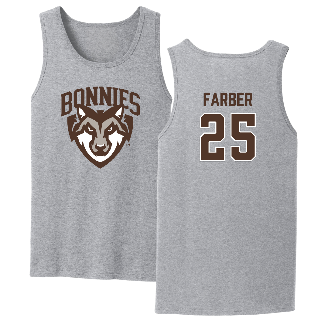 St. Bonaventure University Softball Sport Gray Tank Top - #25 Abby Farber