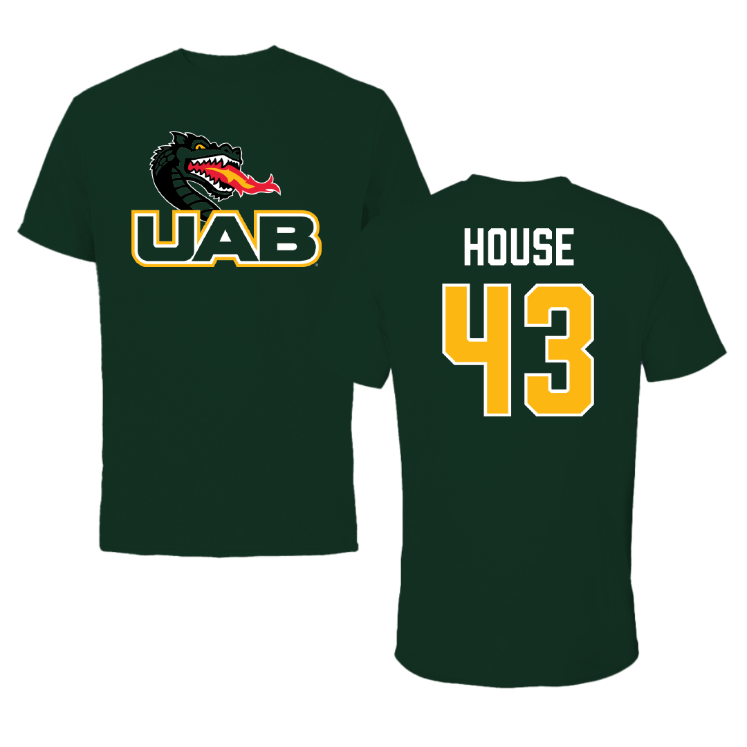 University of Alabama at Birmingham Baseball Forest Green Performance Tee - #43 Brooks House