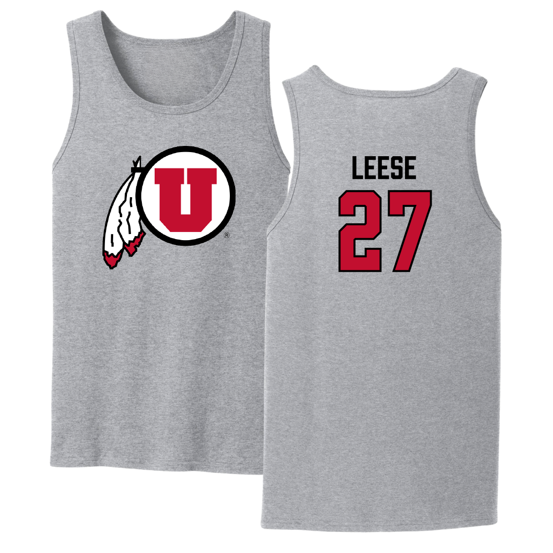 University of Utah Lacrosse Sport Gray Tank Top - #27 Will Leese