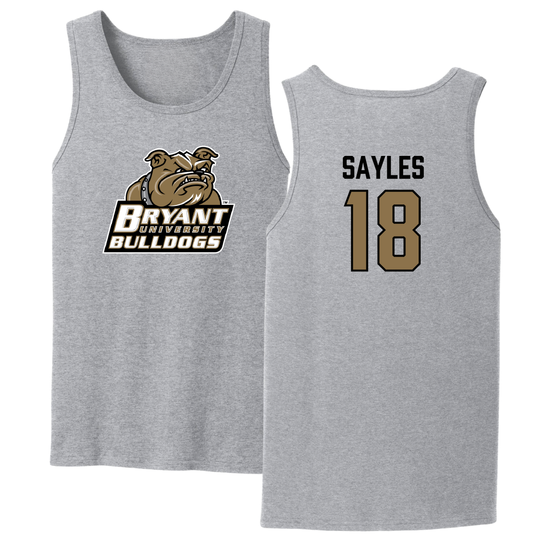 Bryant University Football Sport Gray Tank Top - #18 Braden Sayles