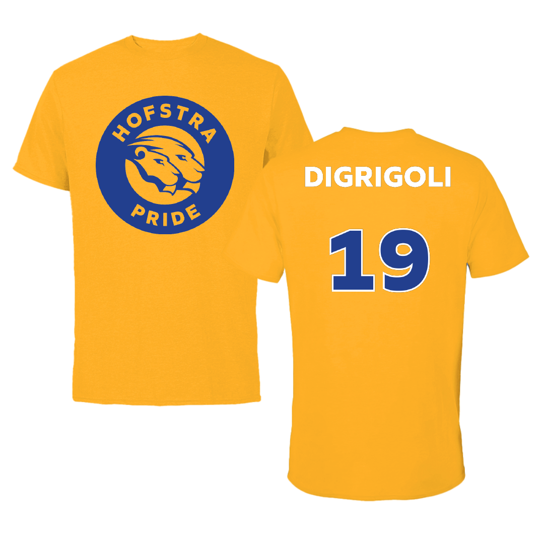 Hofstra University Baseball Gold Performance Tee - #19 Antonio DiGrigoli