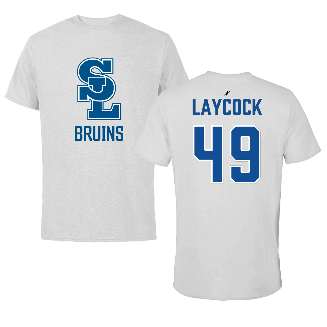 Salt Lake Community College Baseball Light Gray Bruins Performance Tee - #49 Austin Laycock