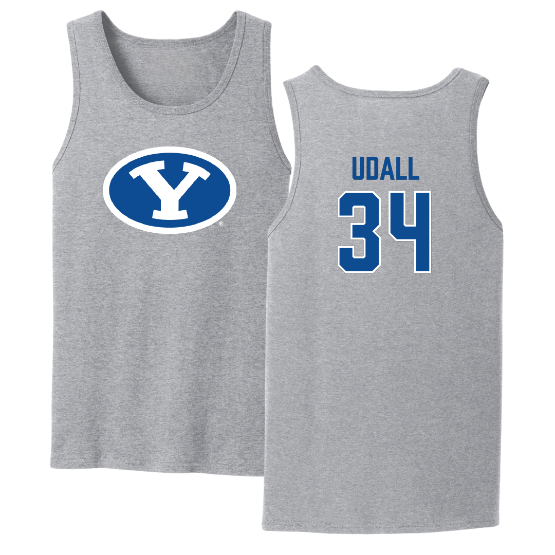 Brigham Young University Softball Sport Gray Tank Top - #34 Madison Udall