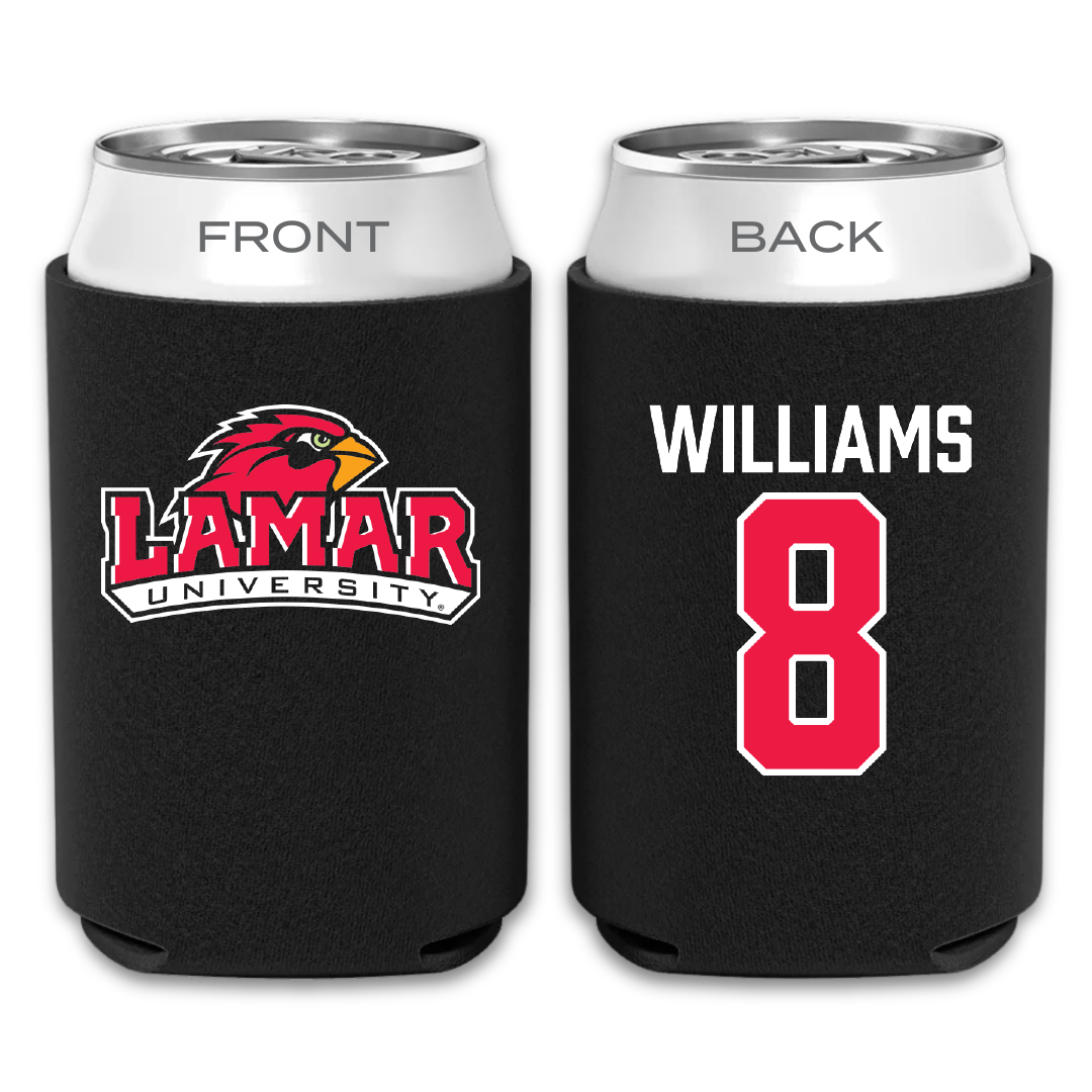 Lamar University Soccer Black Can Cooler - #8 Kaya Williams