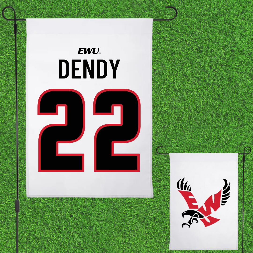 Eastern Washington University Football White Garden Flag - #22 Amir Dendy