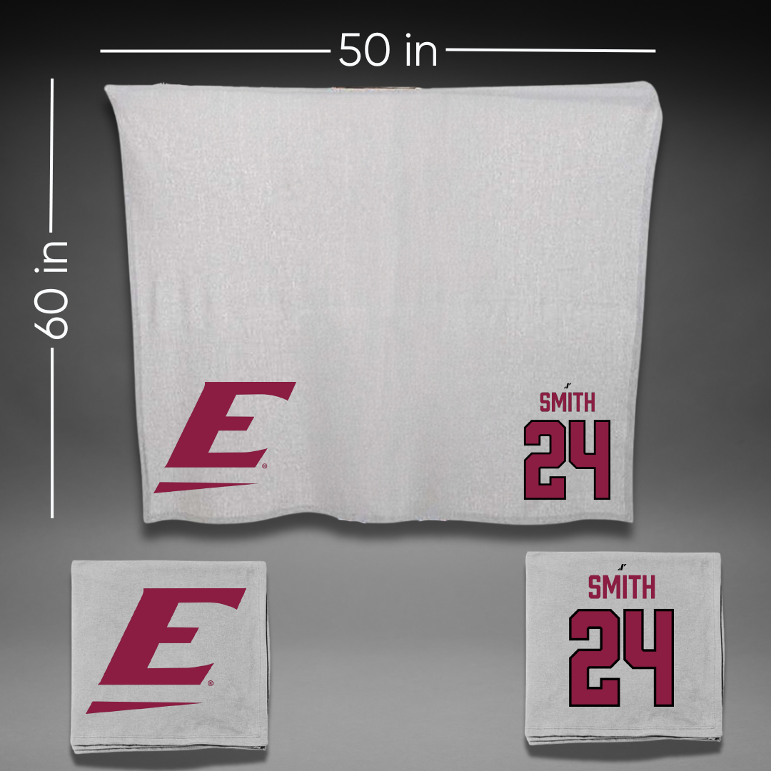 Eastern Kentucky University Football Gray Blanket - #24 Kaden Smith