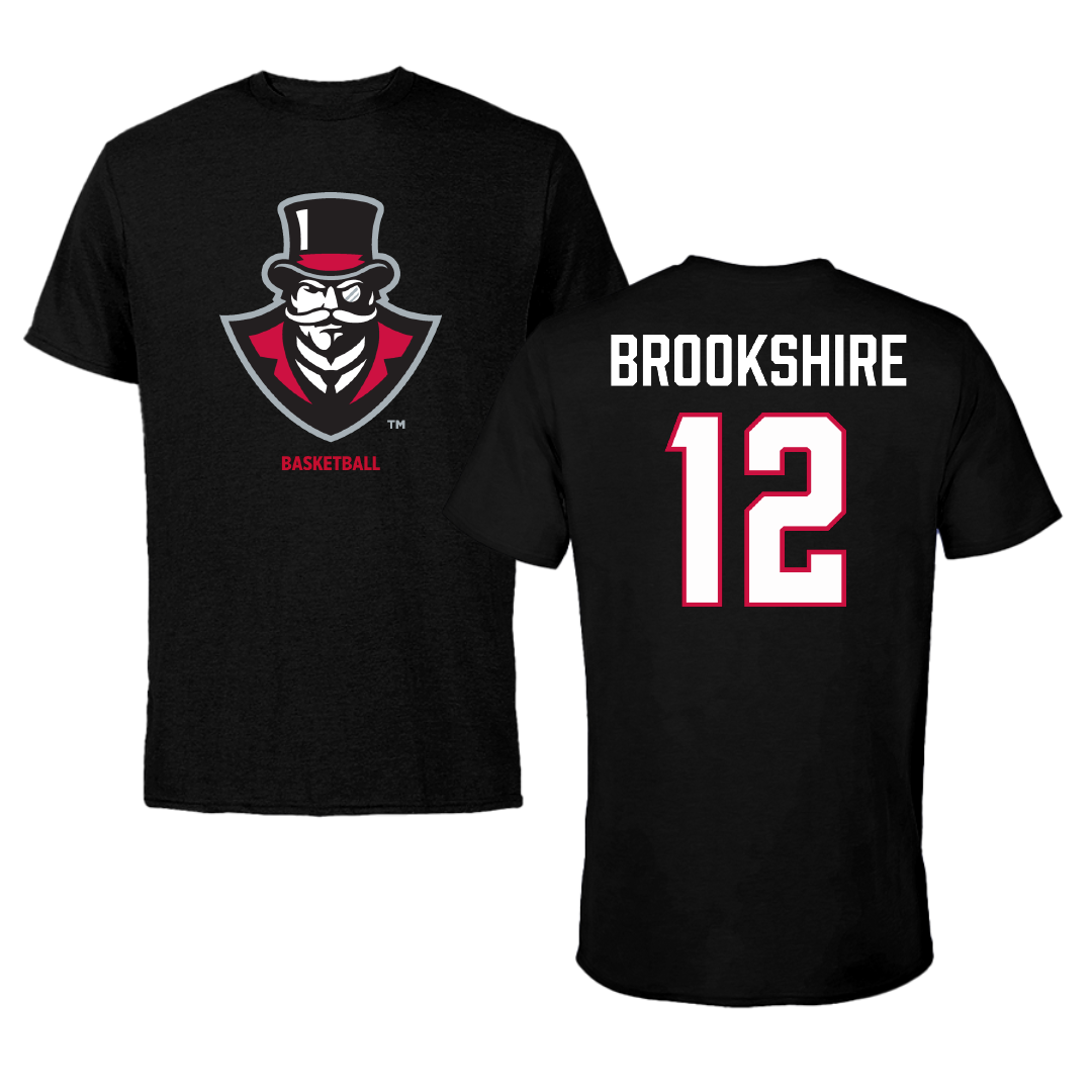 Austin Peay State University Basketball (M) Black Performance Tee - #12 Anton Brookshire