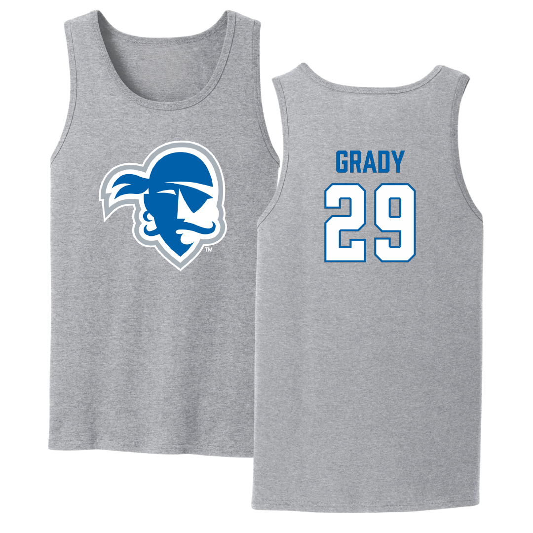 Seton Hall University Baseball Sport Gray Tank Top - #29 Shea Grady