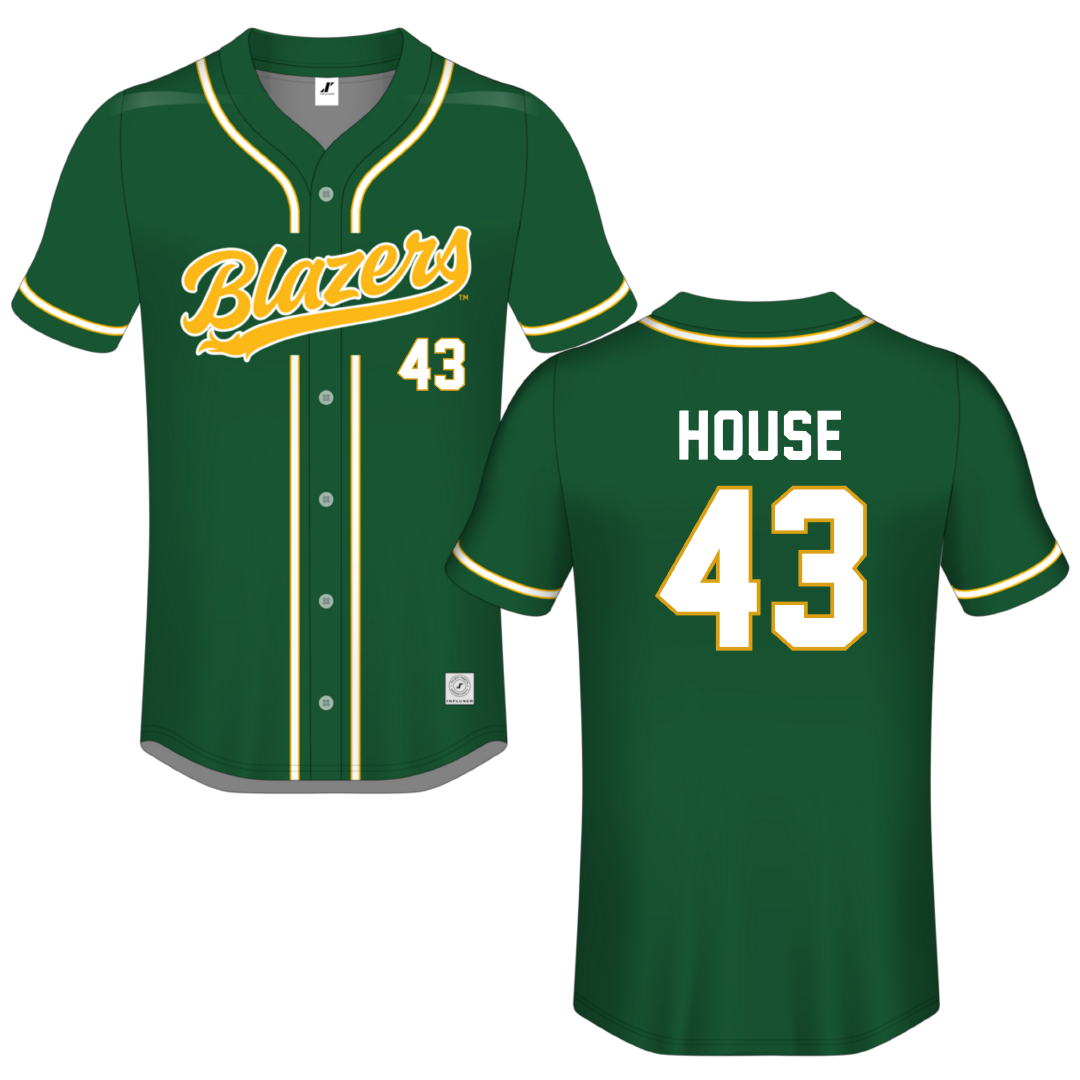University of Alabama at Birmingham Green Button-Down Jersey - #43 Brooks House