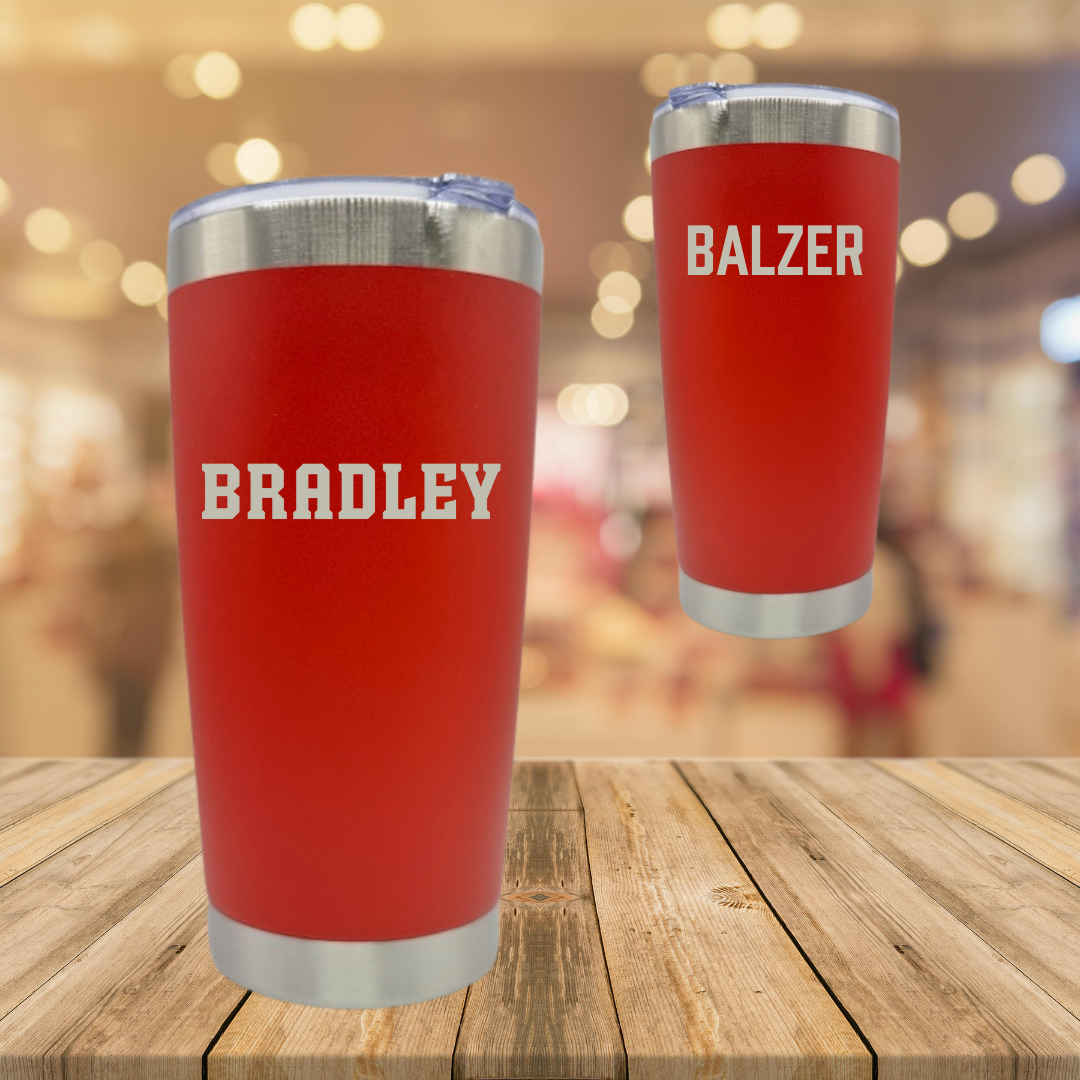 Bradley University TF and XC Red Braves Stainless Steel Tumbler - Zachary Balzer