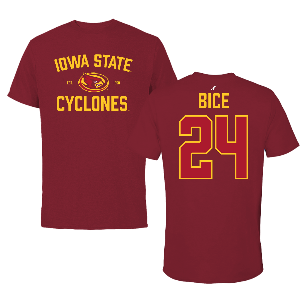 Iowa State University Soccer Cardinal General Tee - #24 Jocelyn Bice