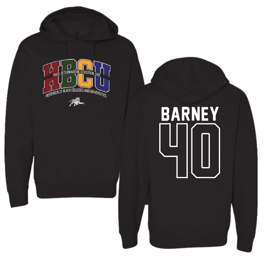 Jackson State University Football Black HBCU Hoodie - #40 Braxton Barney